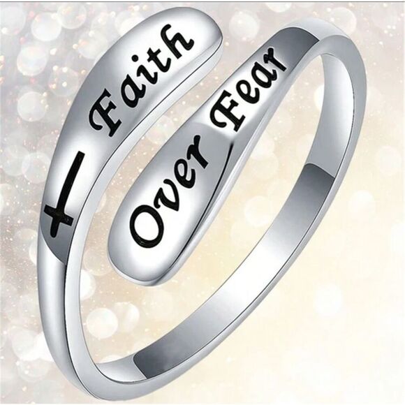 Faith Over Fear Ring - Picture 1 of 5